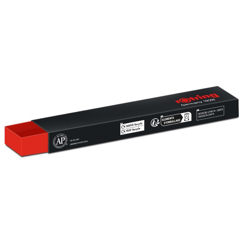 rotring Multipen 3 en 1, porte-mine et stylo bille, 0,5 mm, noir/rouge